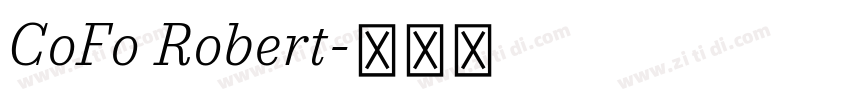 CoFo Robert字体转换